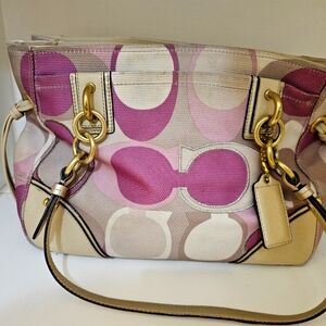 Pink canvas Coach  bag